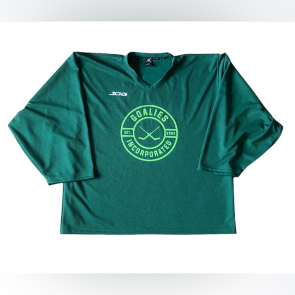 JOG Green Goalie Incorporated Hockey Jersey Size 60 (3XL)
